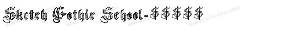 Sketch Gothic School字体转换